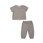 Jersey Tee + Pant Set Vintage Stripe