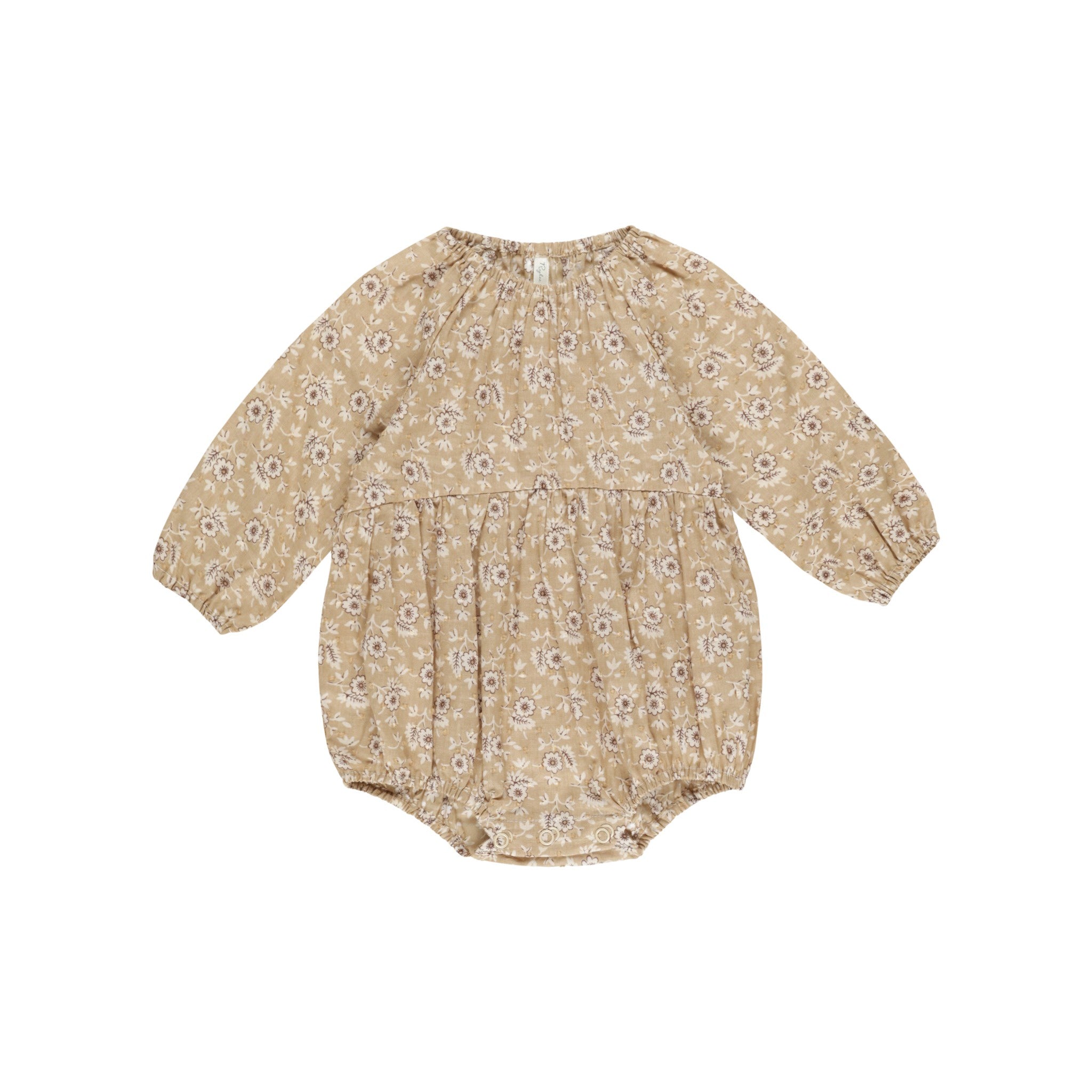 Rylee + Cru Long Sleeve Bubble Romper - Golden Fields