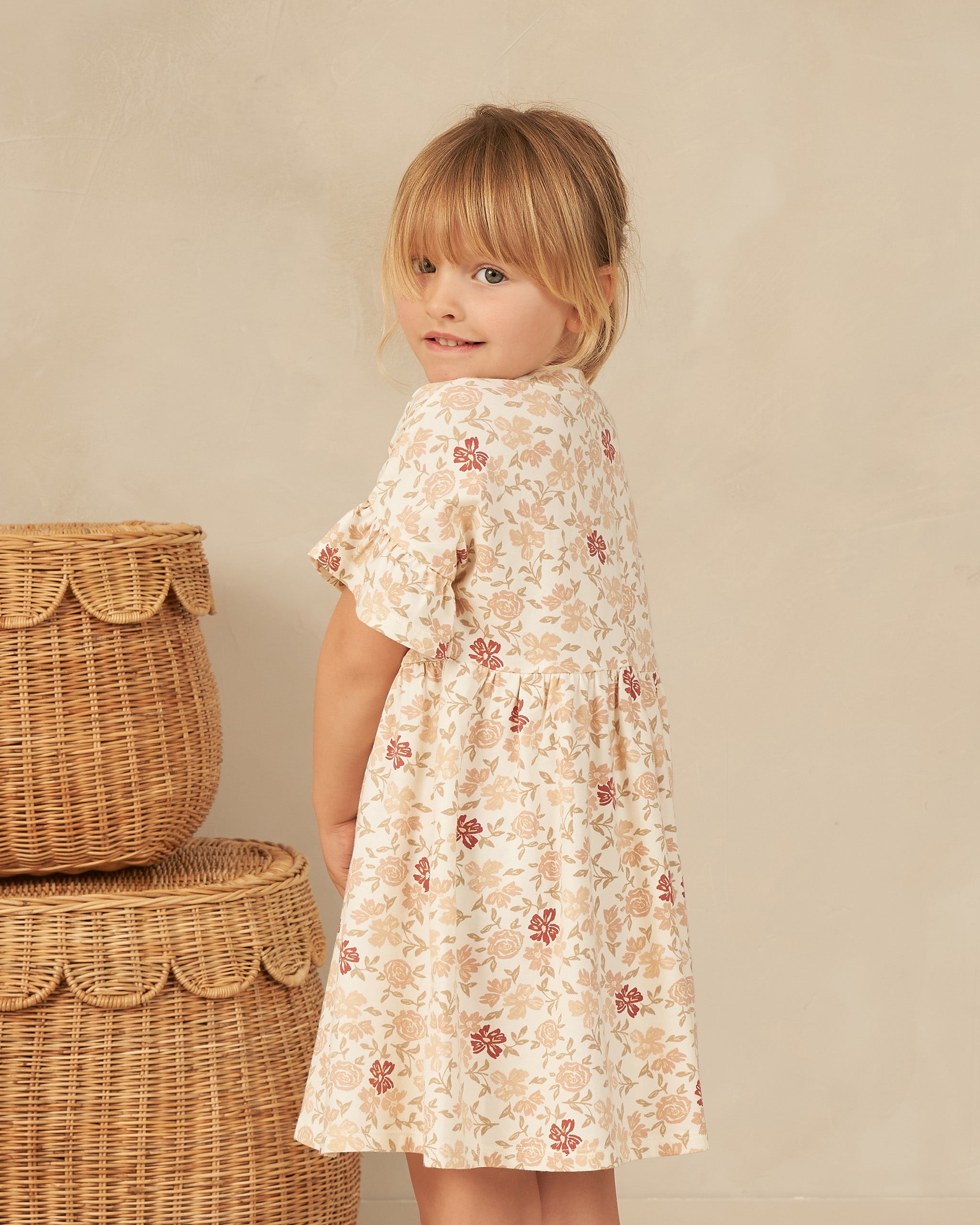 Rylee + Cru Babydoll Dress - Pink Floral