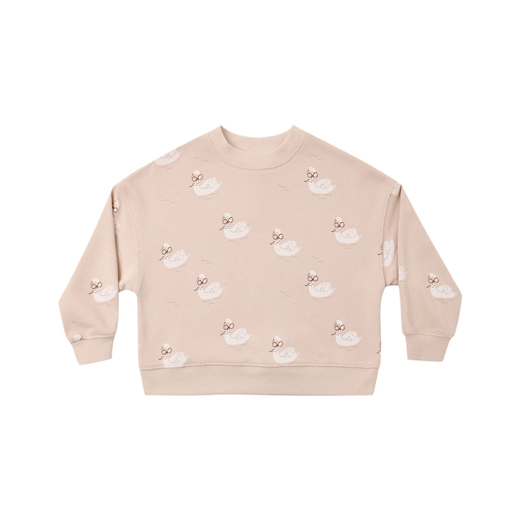 Boxy Pullover Swans