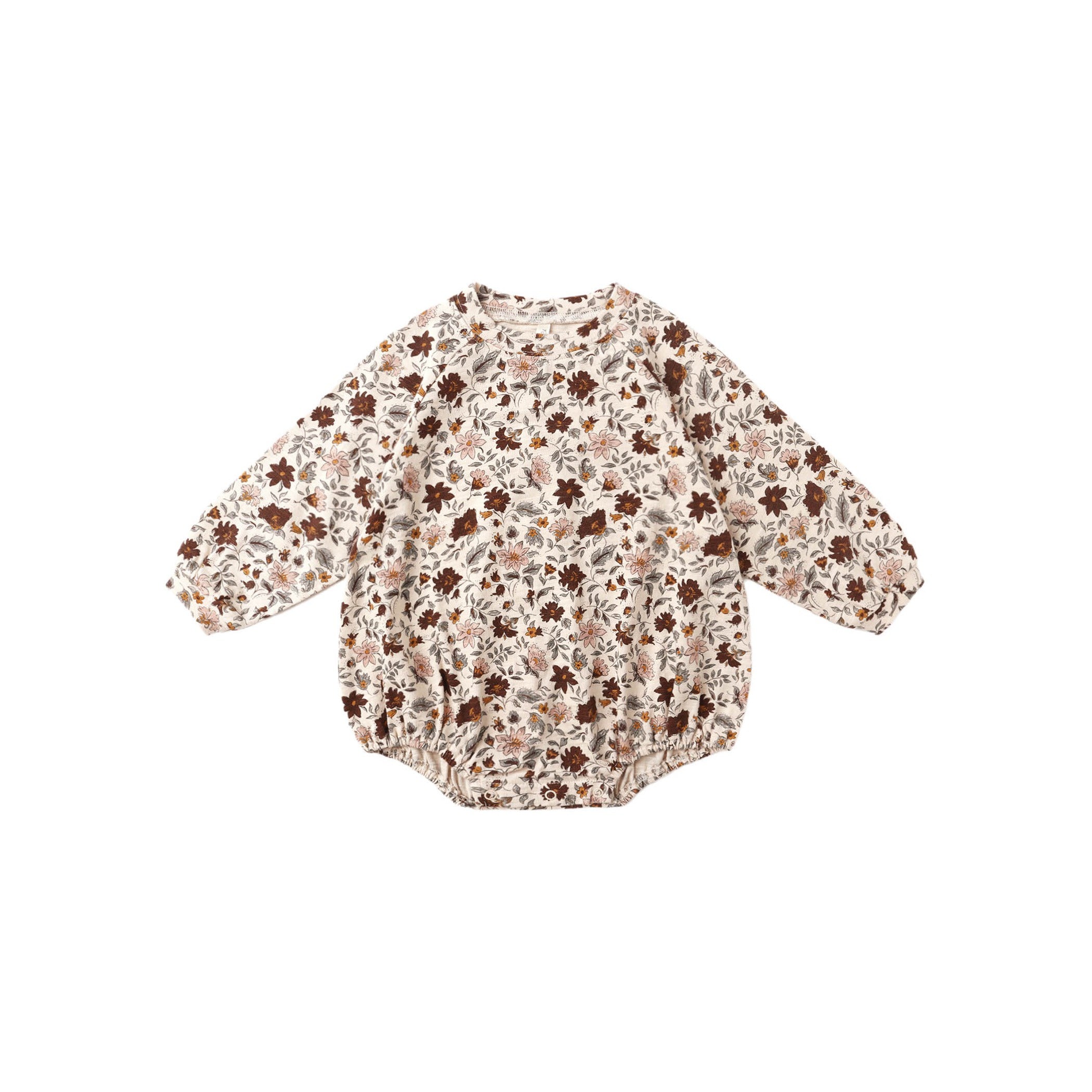 Rylee + Cru Crewneck Romper - Posy