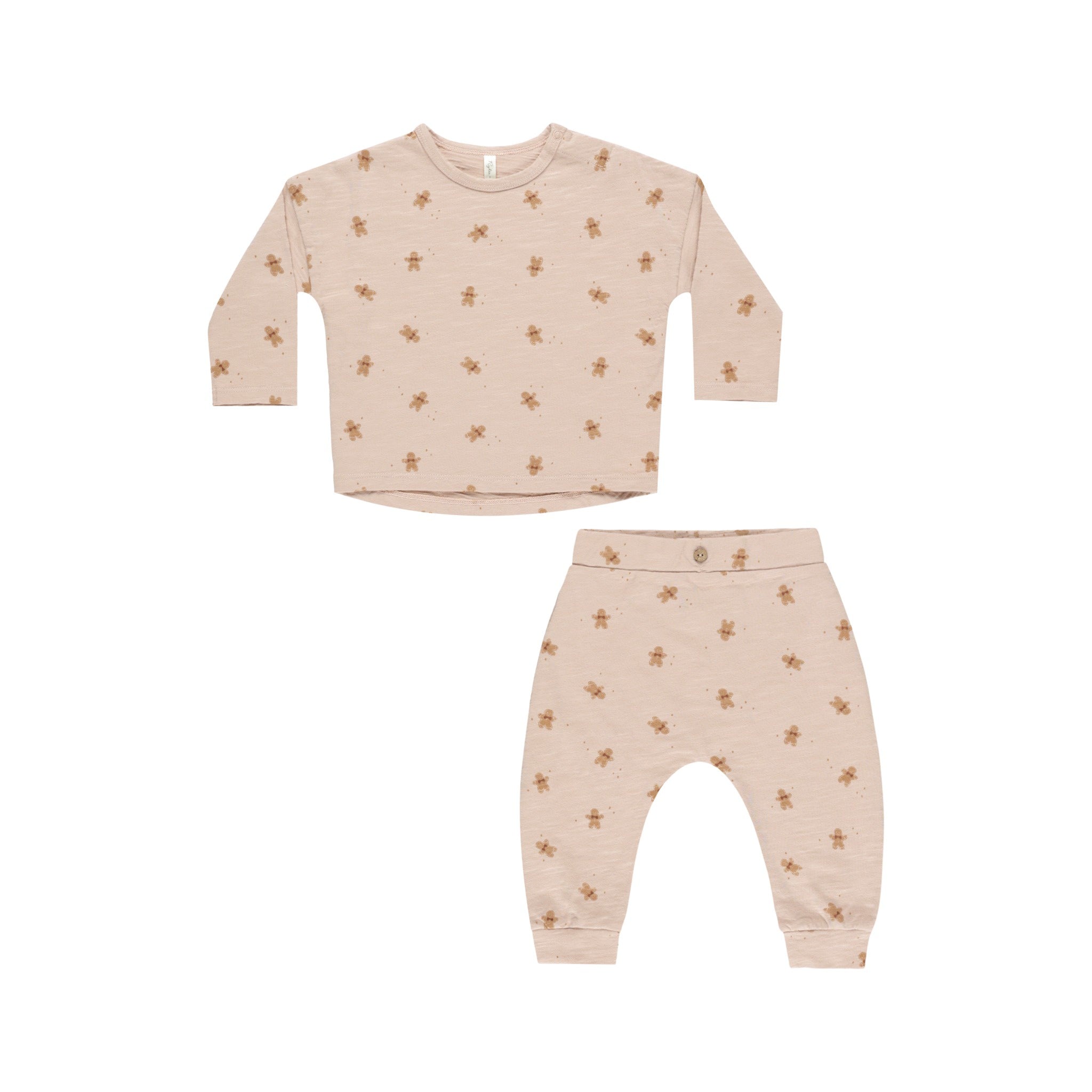 Rylee + Cru Long Sleeve Tee + Pant Set - Gingerbread