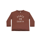 Rylee + Cru Raw Edge Long Sleeve Tee - Peace On Earth