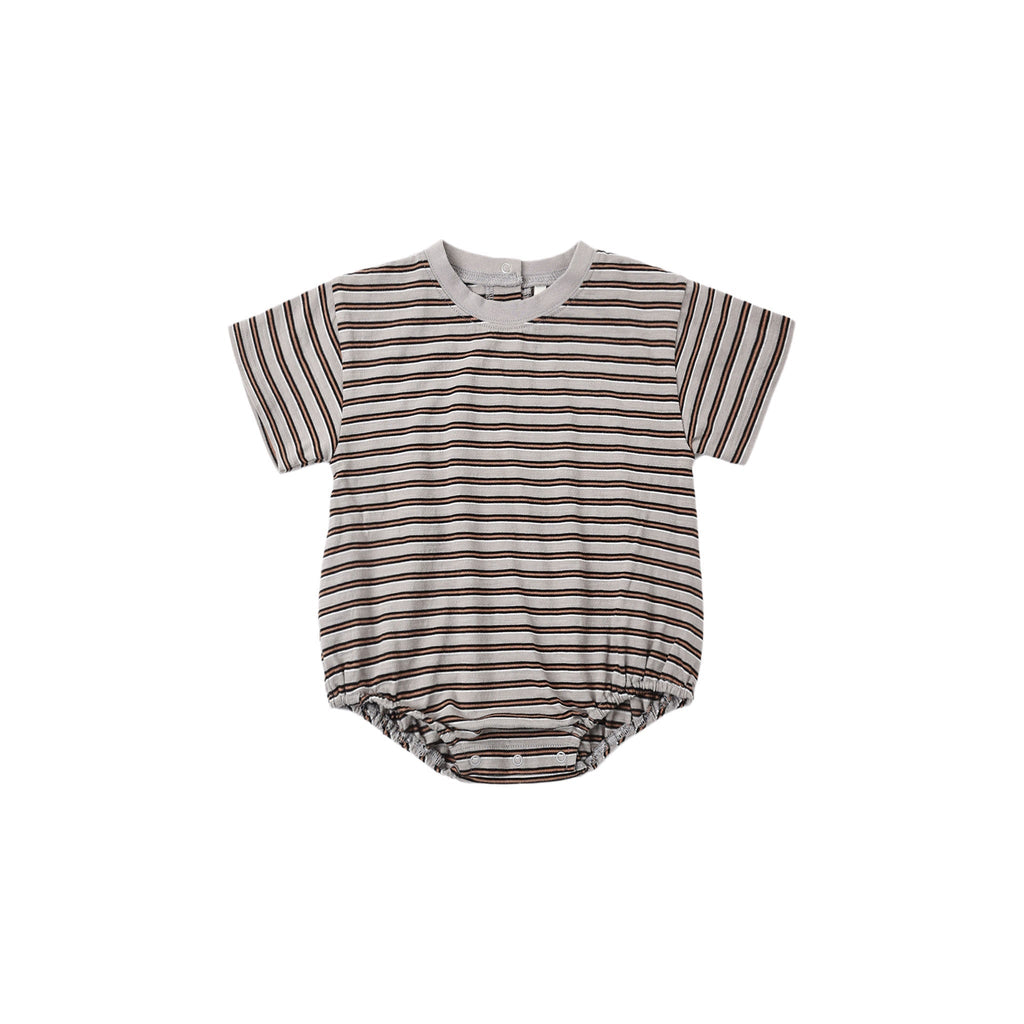 Relaxed Bubble Romper Vintage Stripe