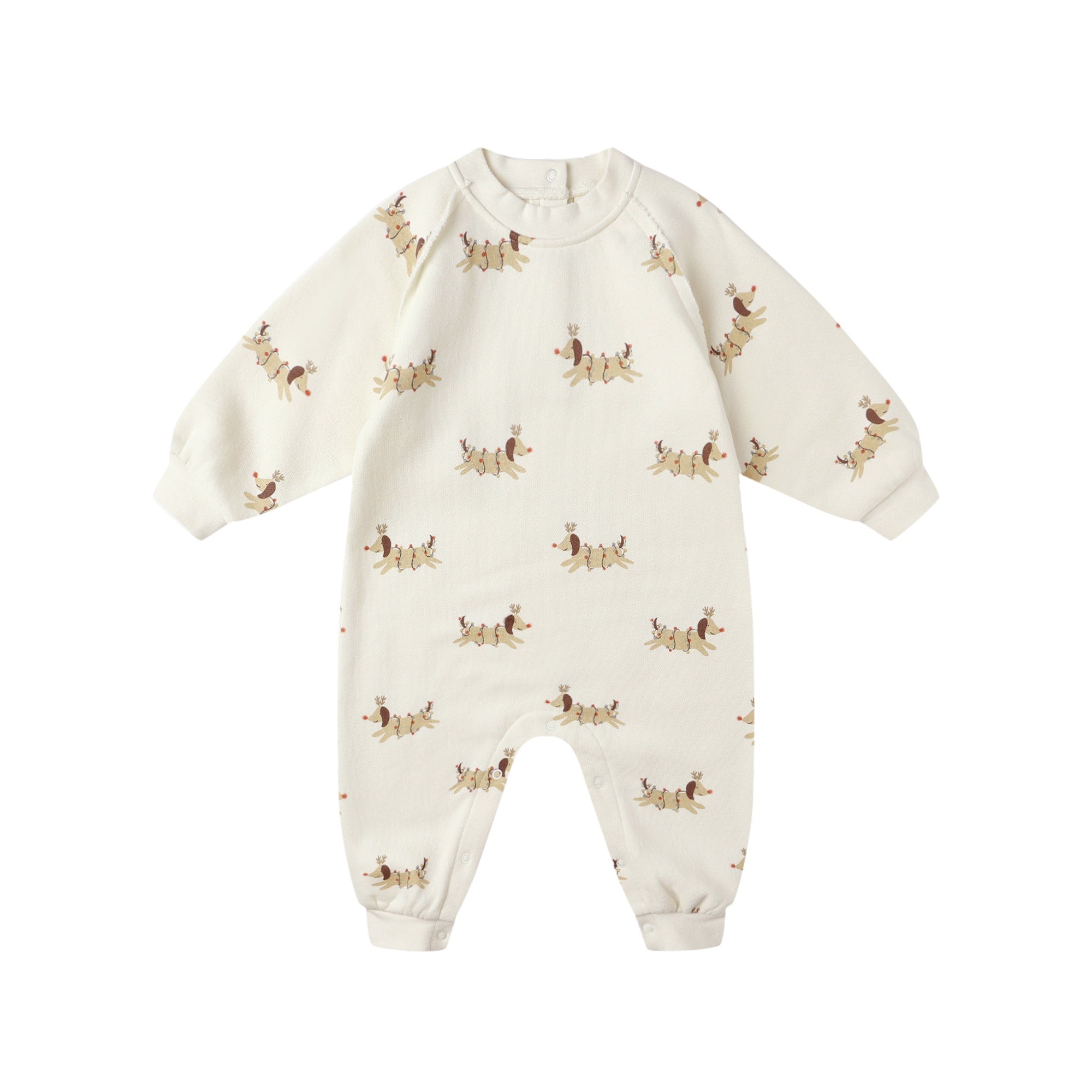 Rylee + Cru Raglan Jumpsuit - Christmas Dogs