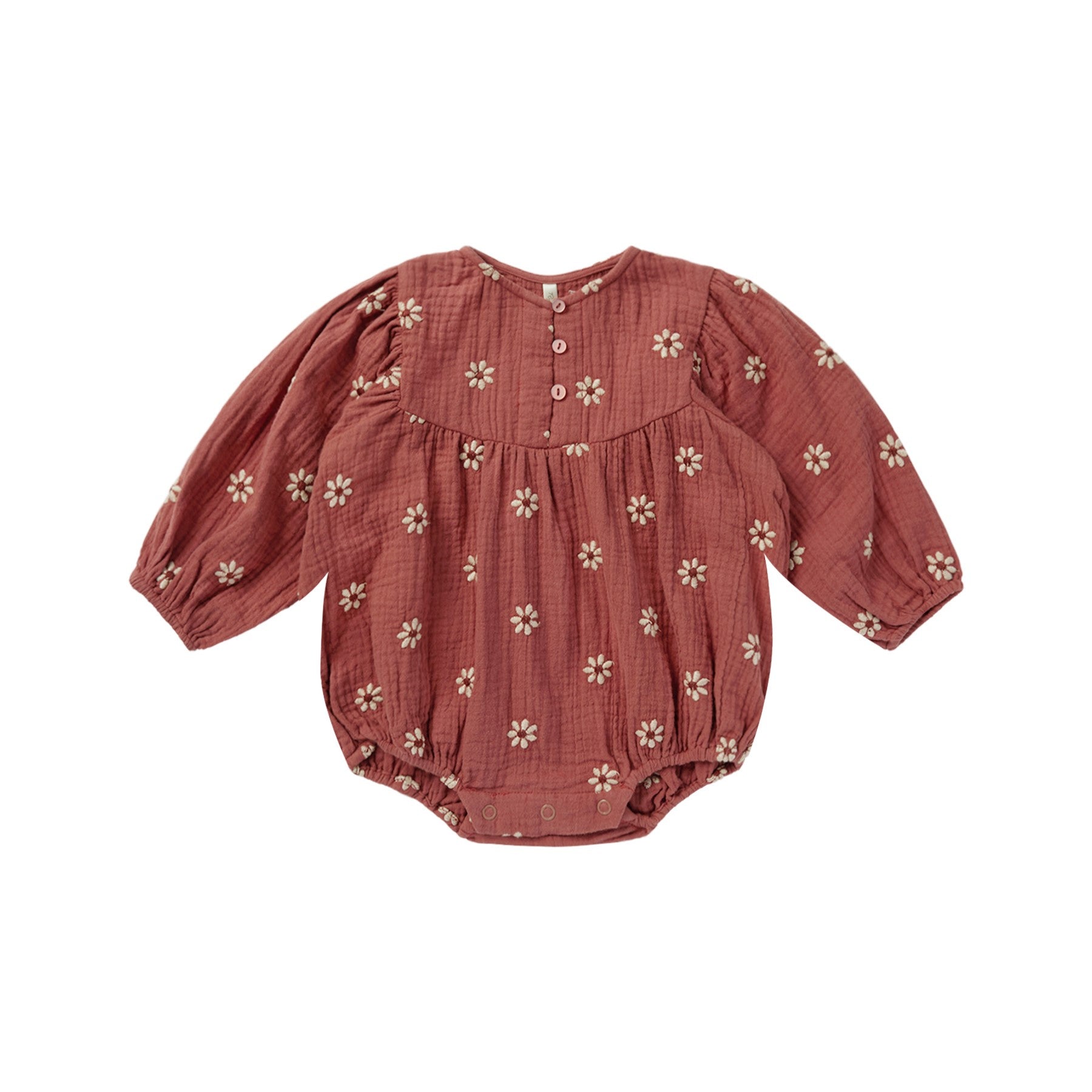 Gwen Romper - Embroidered Daisy