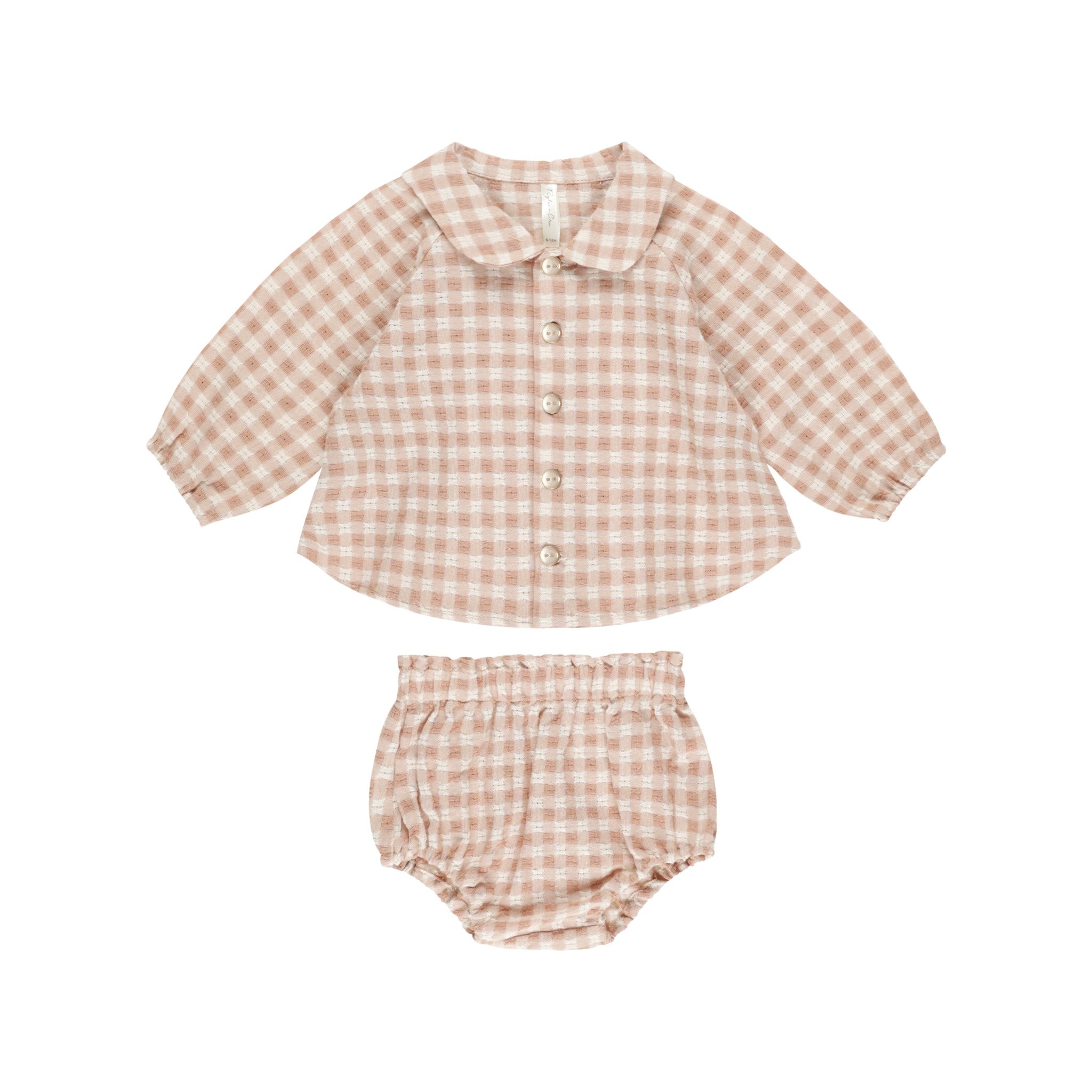 Rylee + Cru Nellie Set - Pink Gingham