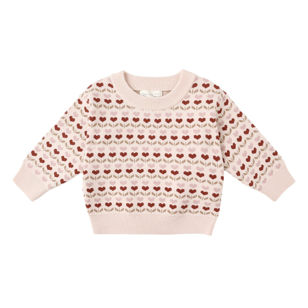 Rylee + Cru Shiloh Sweater - Ruby Hearts