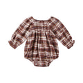 Adelaide Romper - Burgundy Plaid