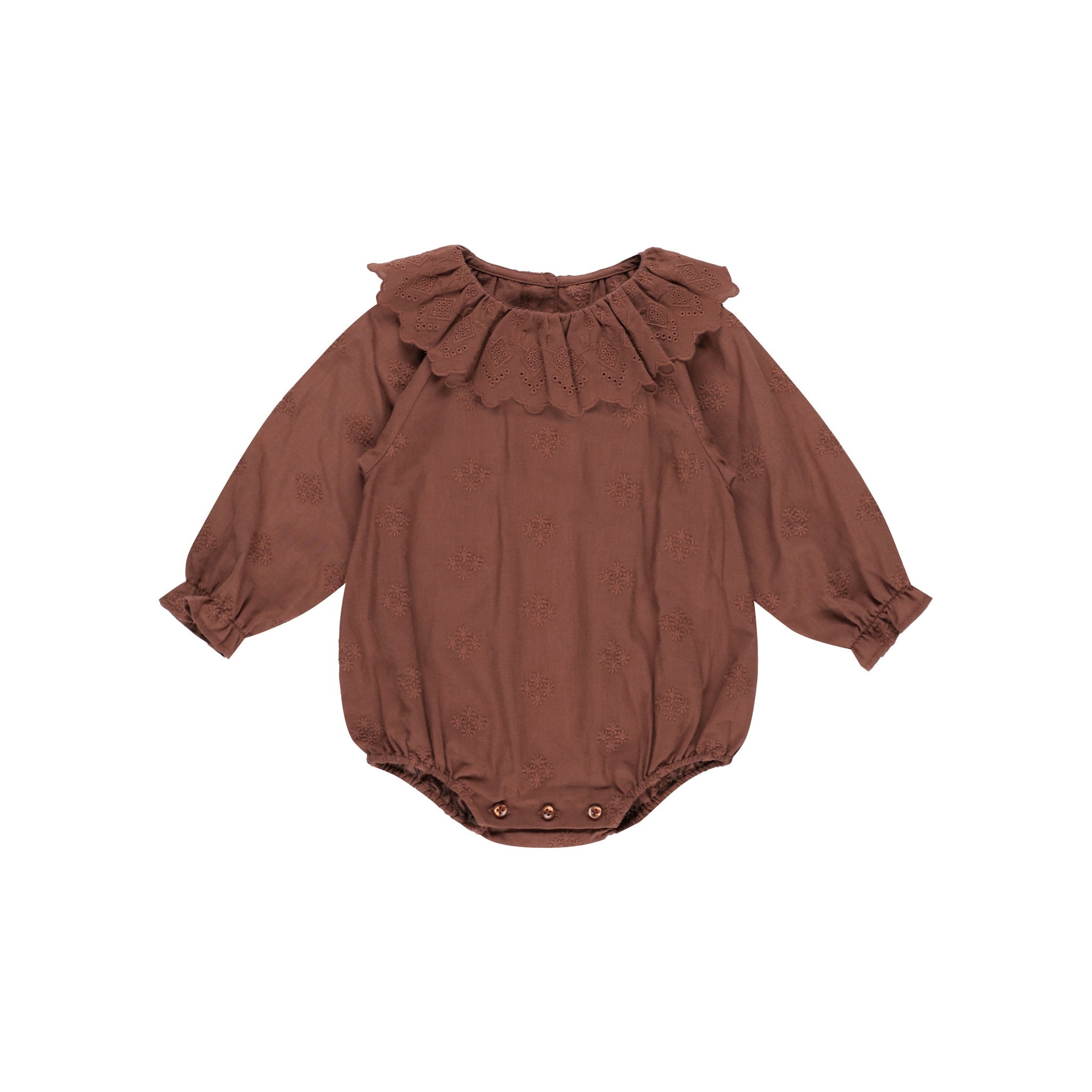Rylee + Cru Colette Romper - Brick