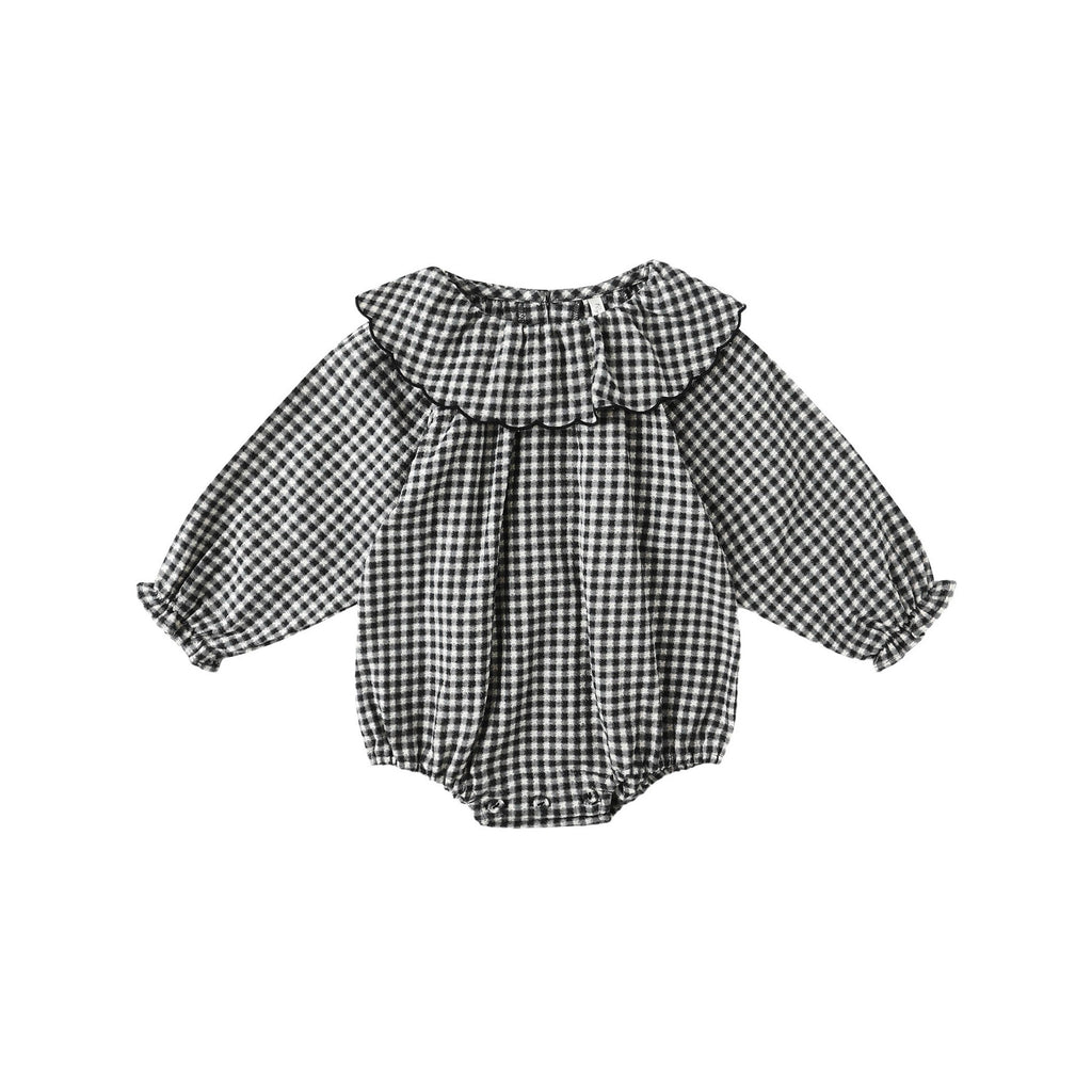 Colette Romper - Black Gingham