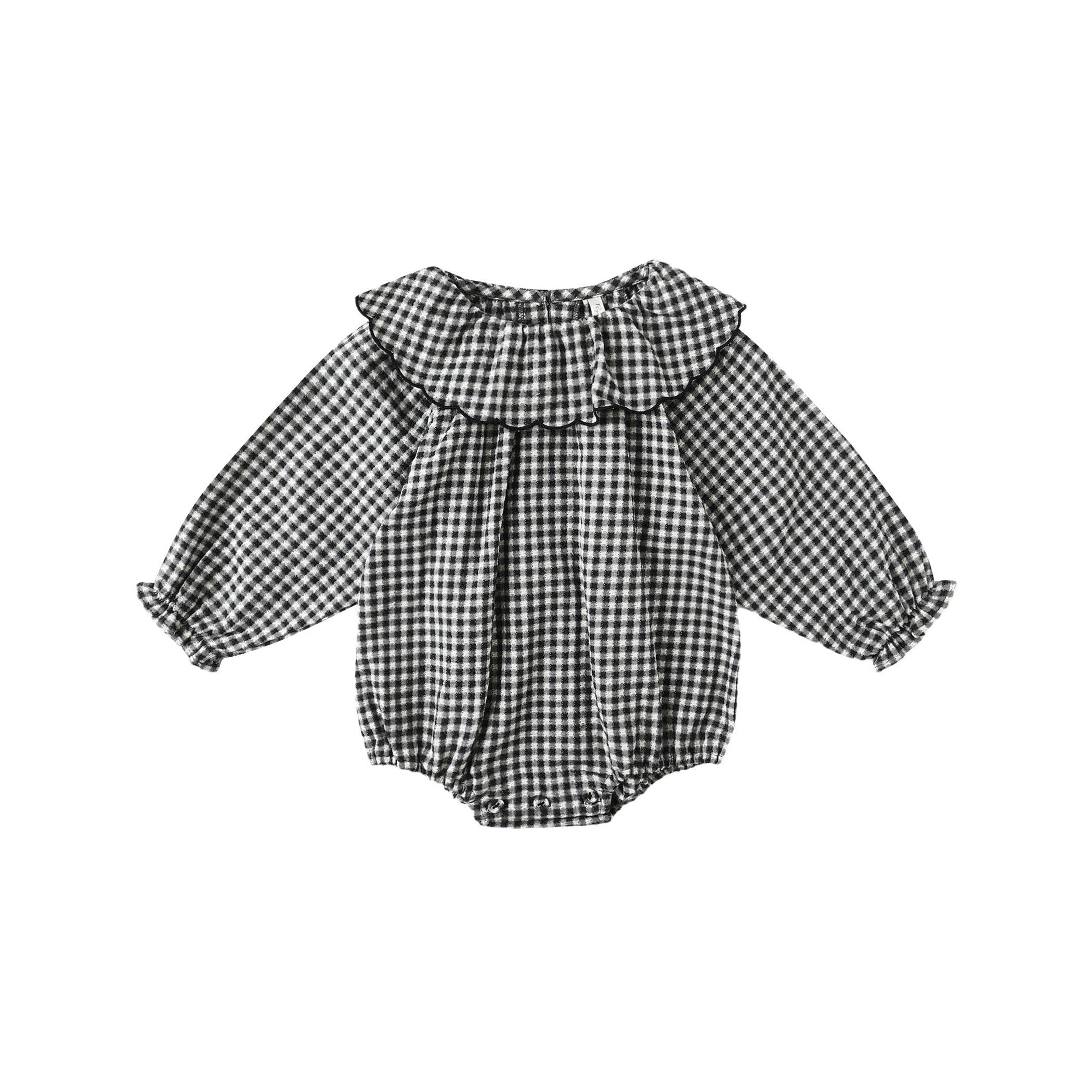 Rylee + Cru Colette Romper - Black Gingham