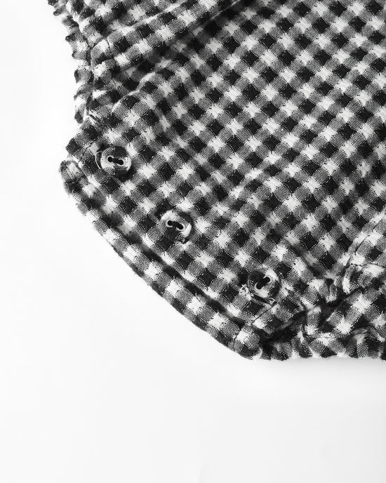 Colette Romper - Black Gingham