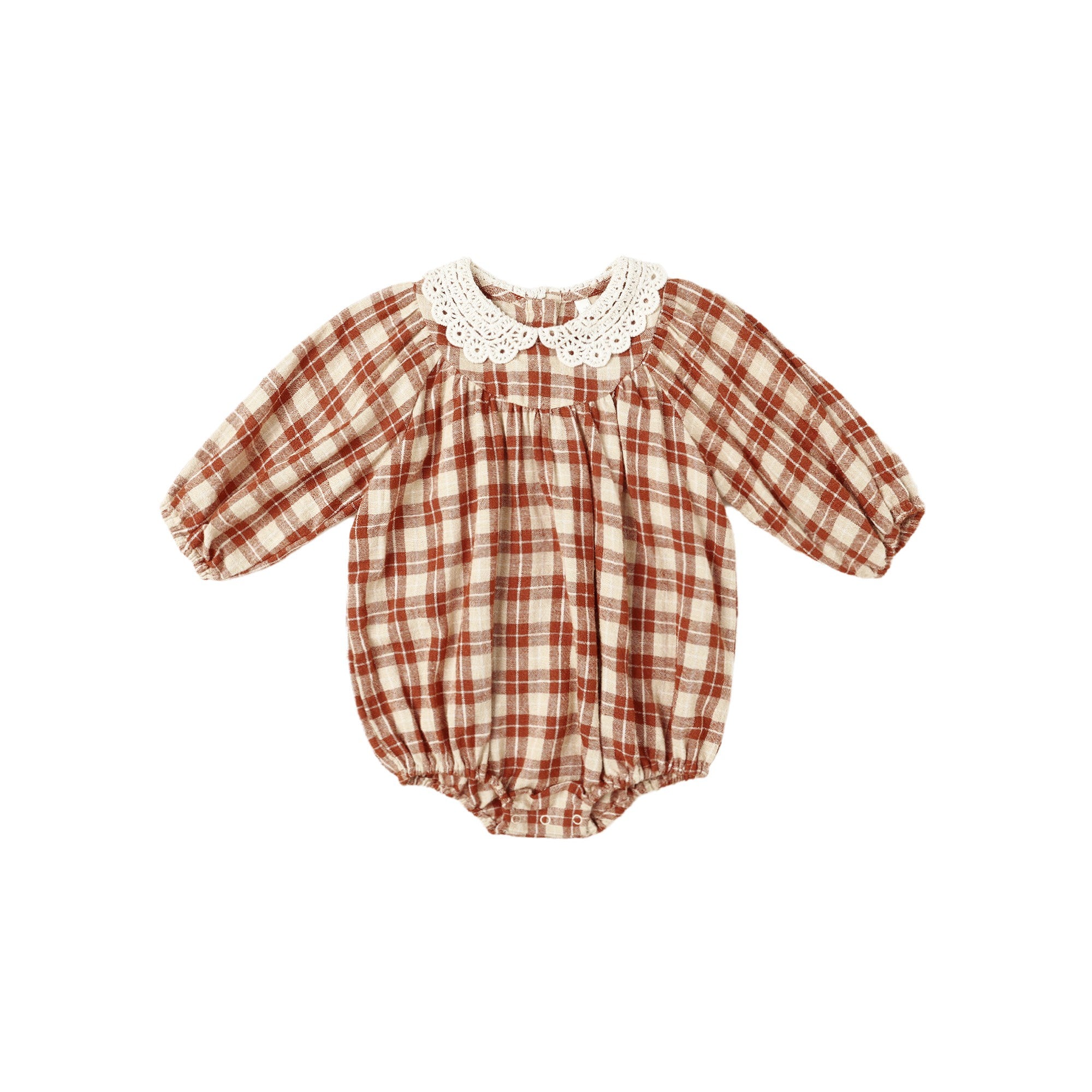 Rylee + Cru Heidi Romper - Red Plaid