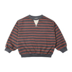 PRE-ORDER Oversized Crew - Mulberry Stripe