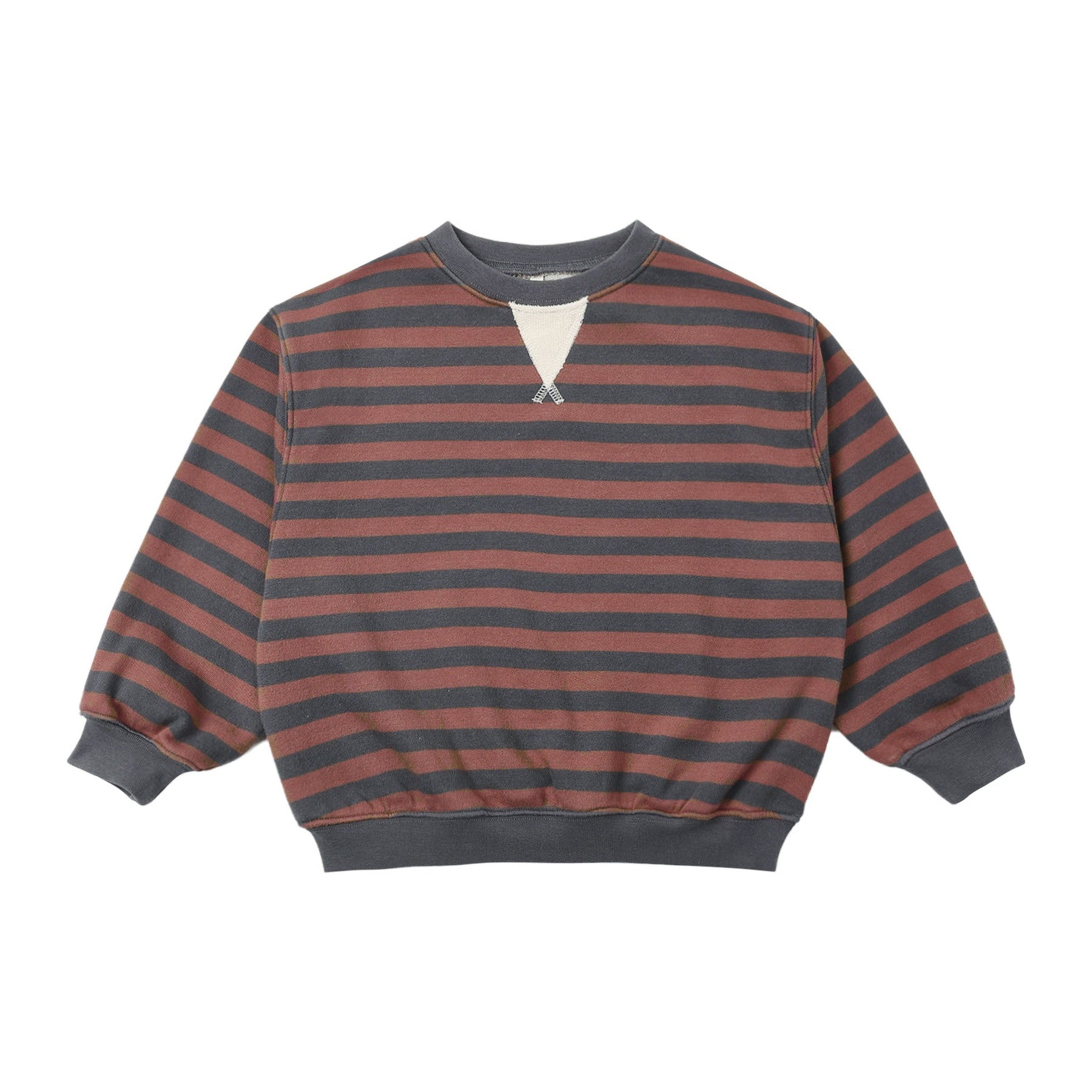 PRE-ORDER Oversized Crew - Mulberry Stripe
