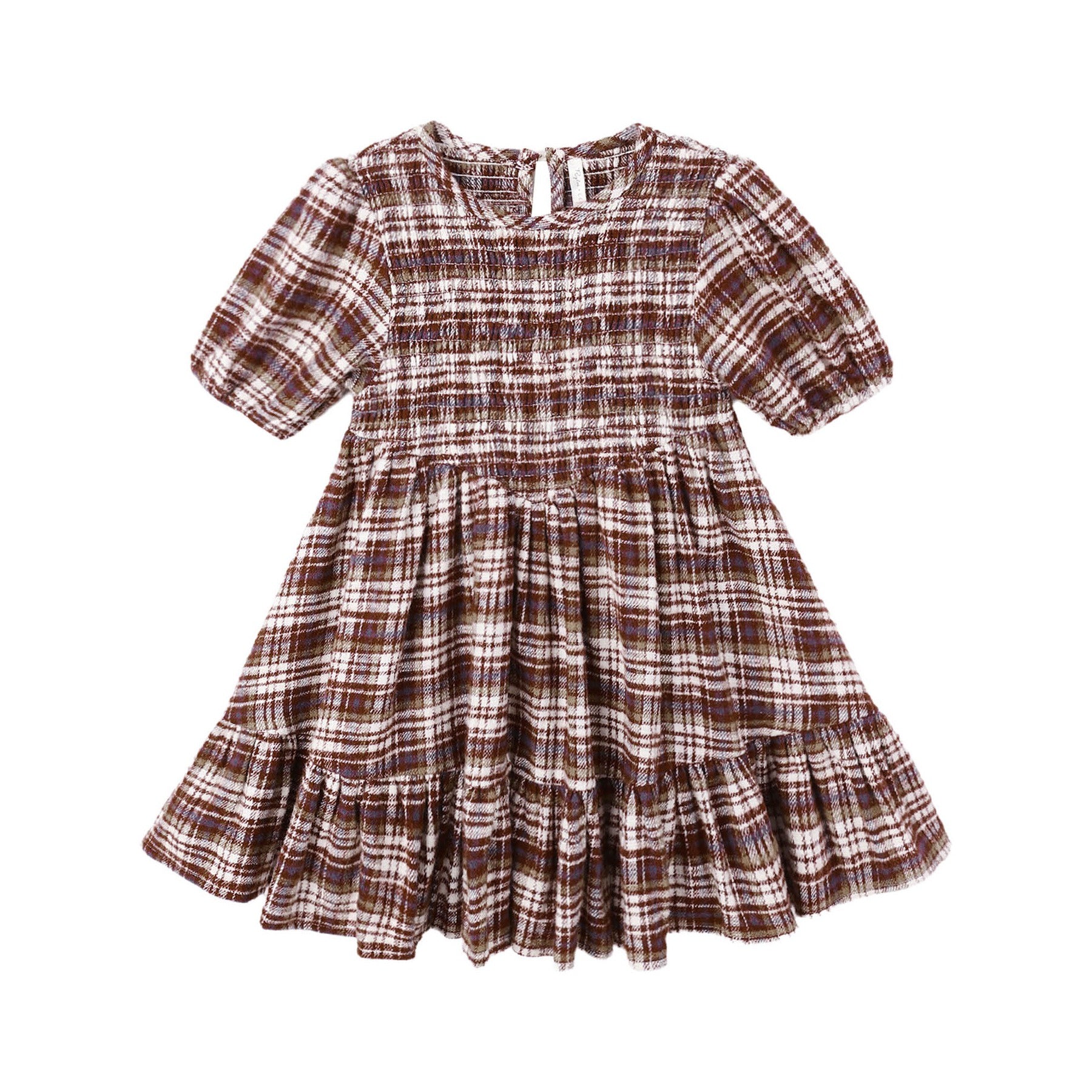 Rylee + Cru India Dress - Burgundy Plaid