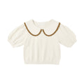 Pointelle Collared Top - Natural