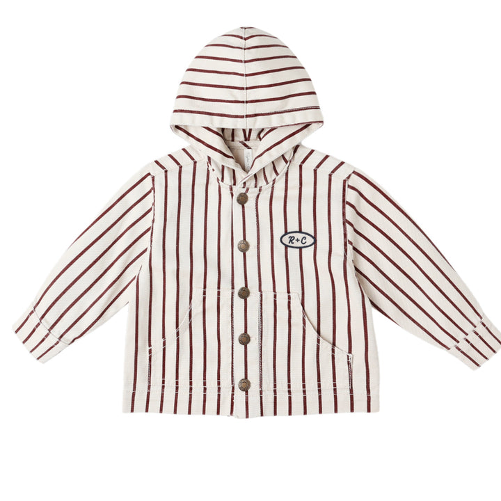PRE-ORDER Rylee + Cru Sammy Jacket || Burgundy Pinstripe