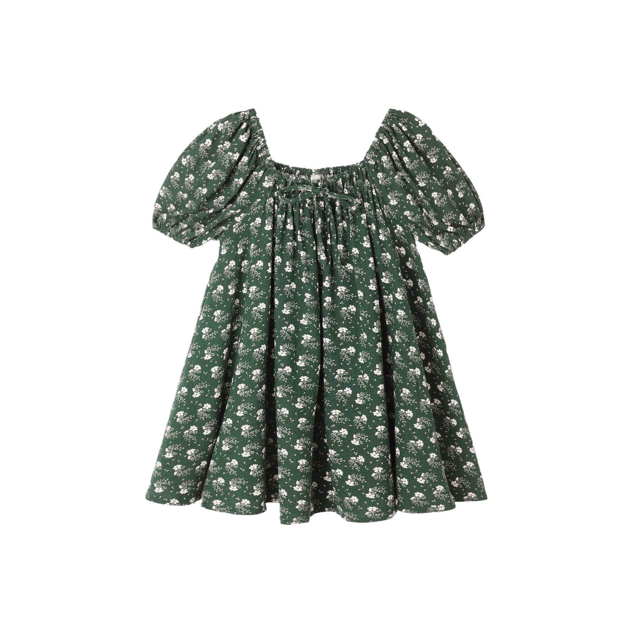 Sabrina Mini Dress - Green Ditsy
