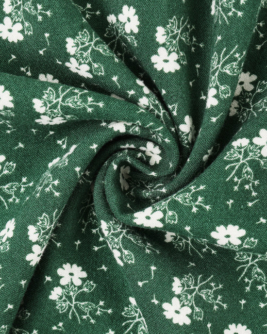 Sabrina Mini Dress - Green Ditsy