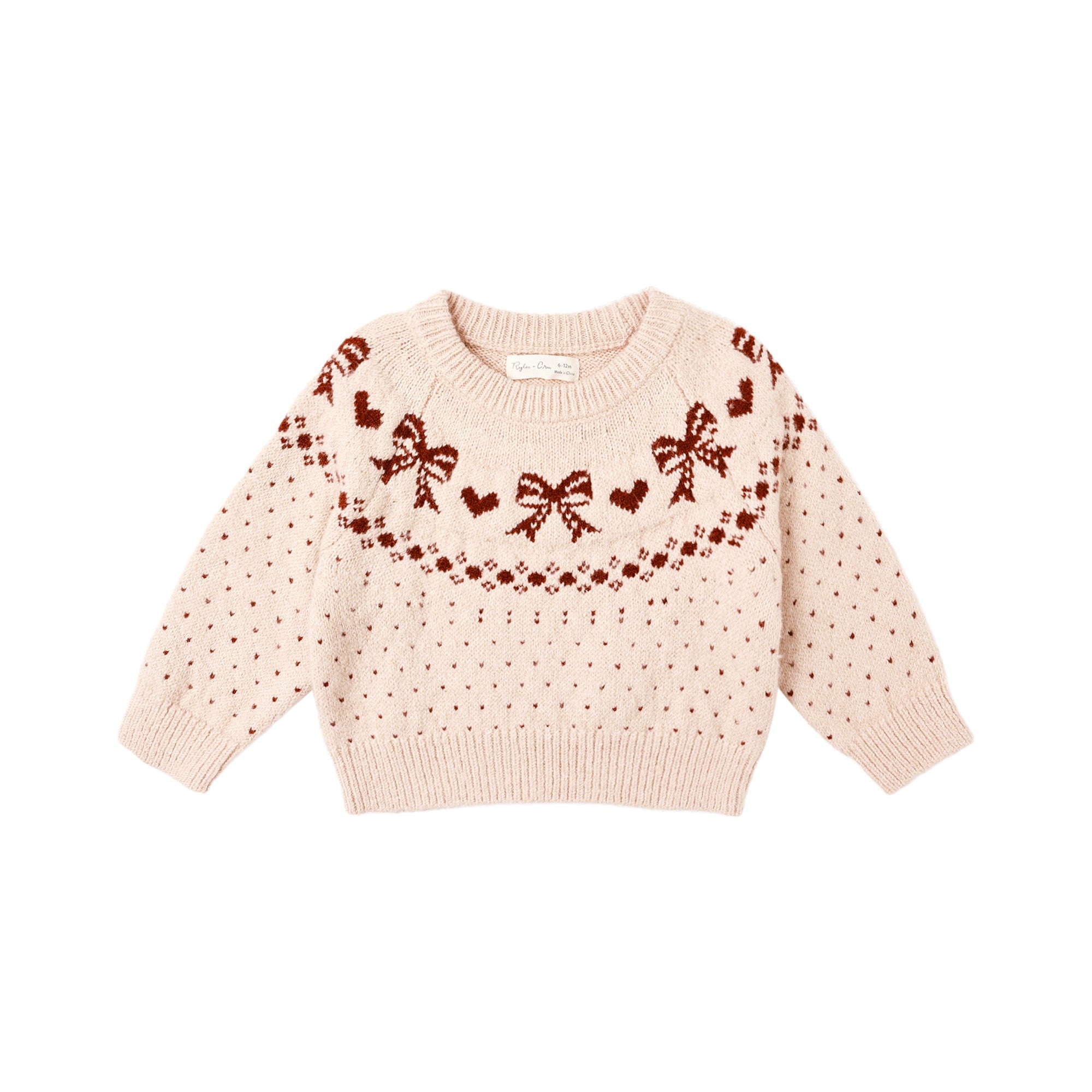 Rylee + Cru Fair Isle Sweater - Bows