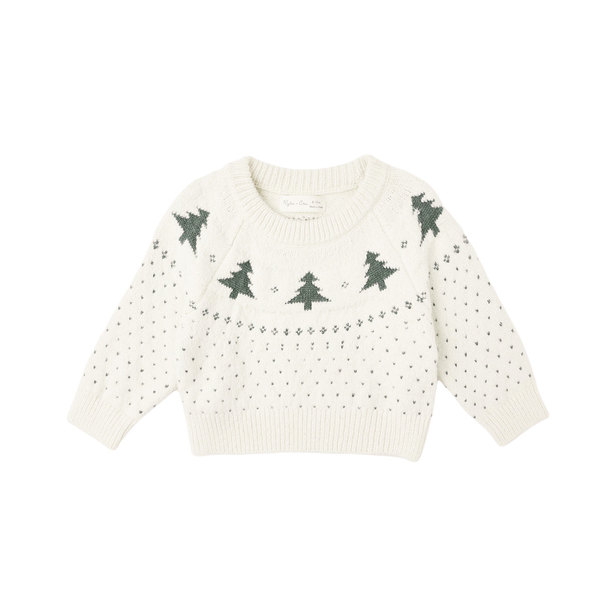 Rylee + Cru Fair Isle Sweater - Trees