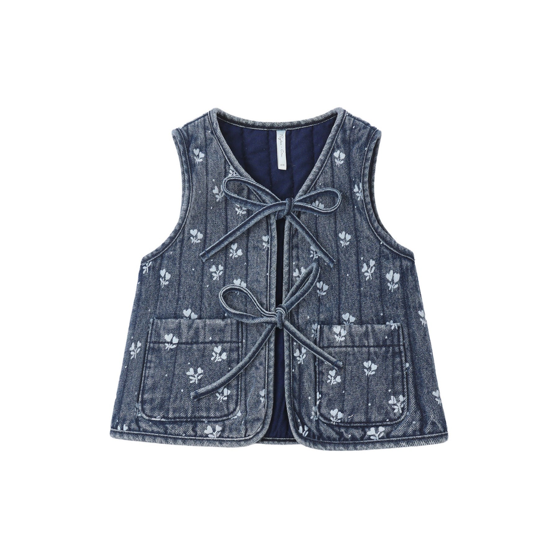 PRE-ORDER Denim Vest - Heart Ditsy