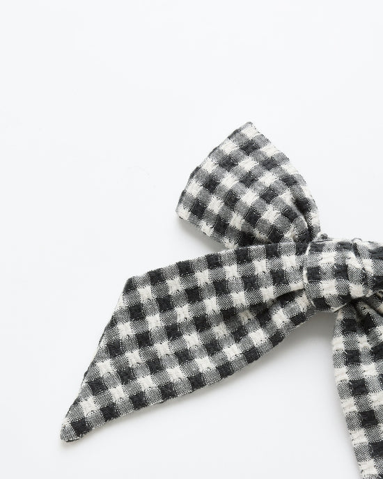 Bow - Black Gingham