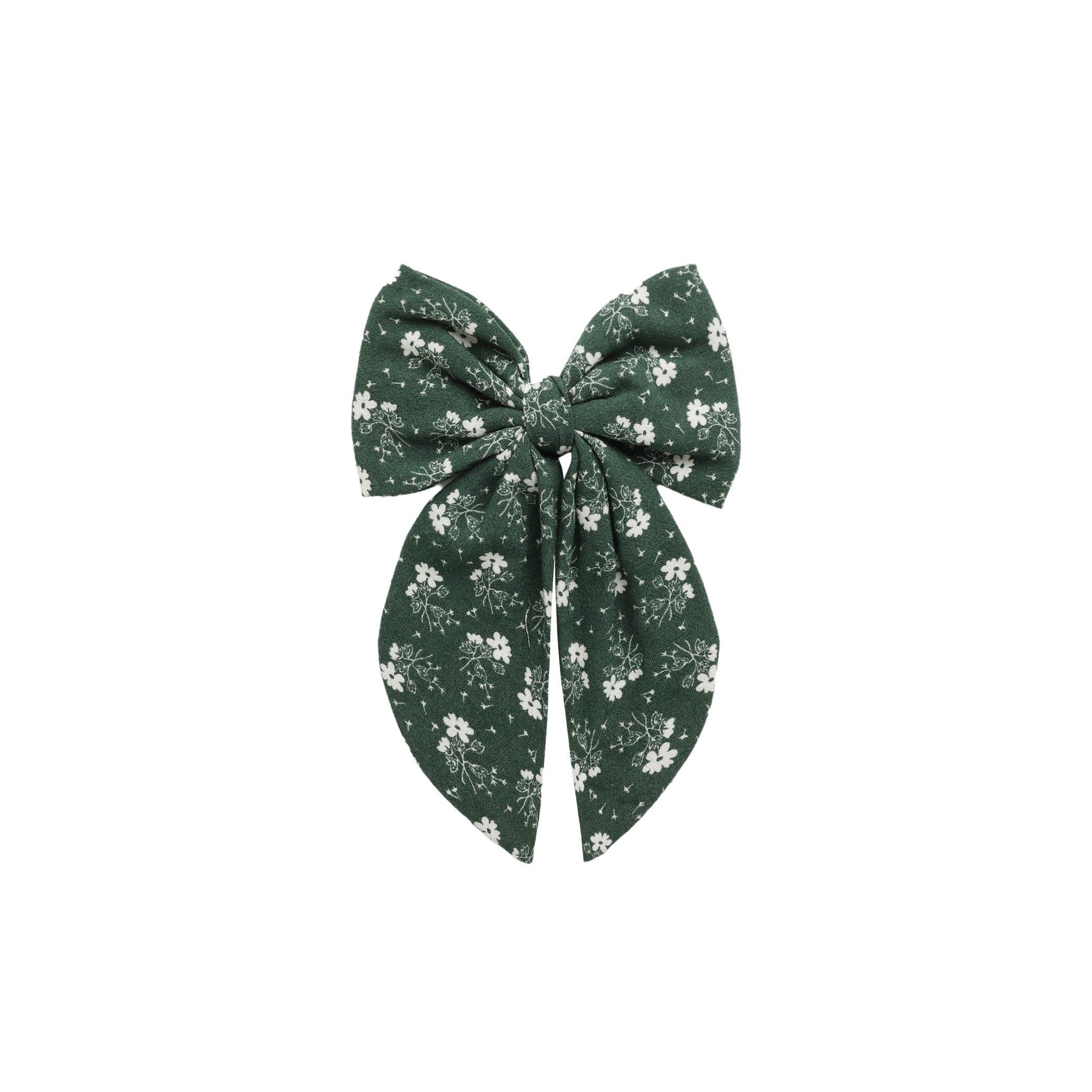 Rylee + Cru Oversized Bow - Green Ditsy