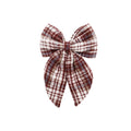 Oversized Bow - Burgundy Plaid