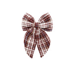 Oversized Bow - Burgundy Plaid