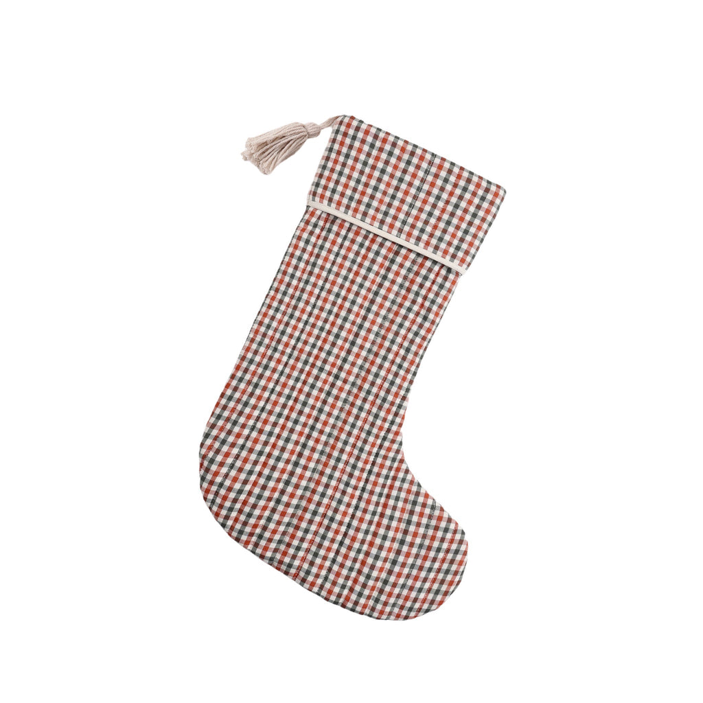 Christmas Stocking - Holiday Gingham