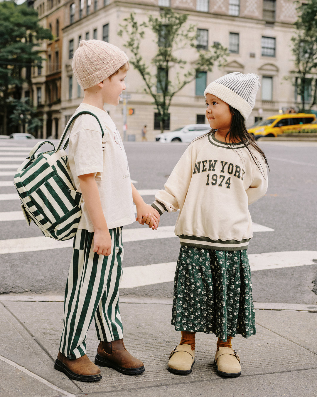 PRE-ORDER Rylee + Cru Mini Backpack | Green Stripe