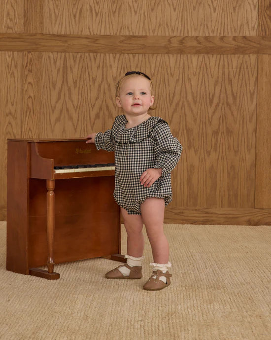 Colette Romper - Black Gingham