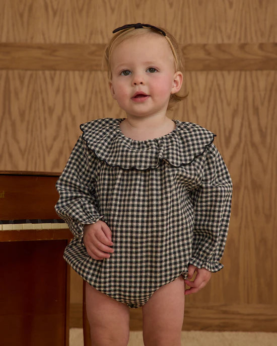 Colette Romper - Black Gingham
