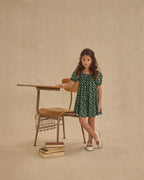 Sabrina Mini Dress - Green Ditsy