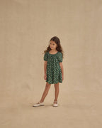 Sabrina Mini Dress - Green Ditsy