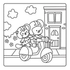 Happy Days - Scooty Cuties Cosy Colouring Kit
