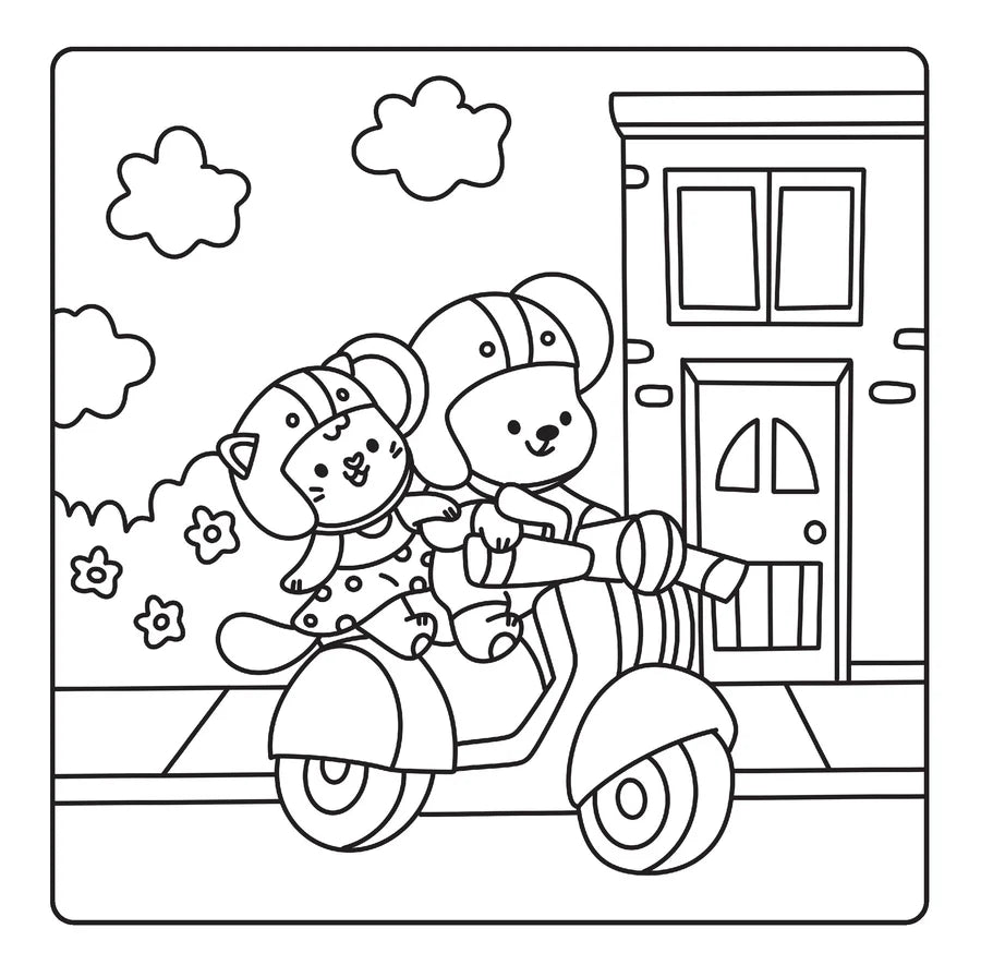 Happy Days - Scooty Cuties Cosy Colouring Kit