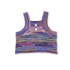 Knitted Singlet Top - Rainbow