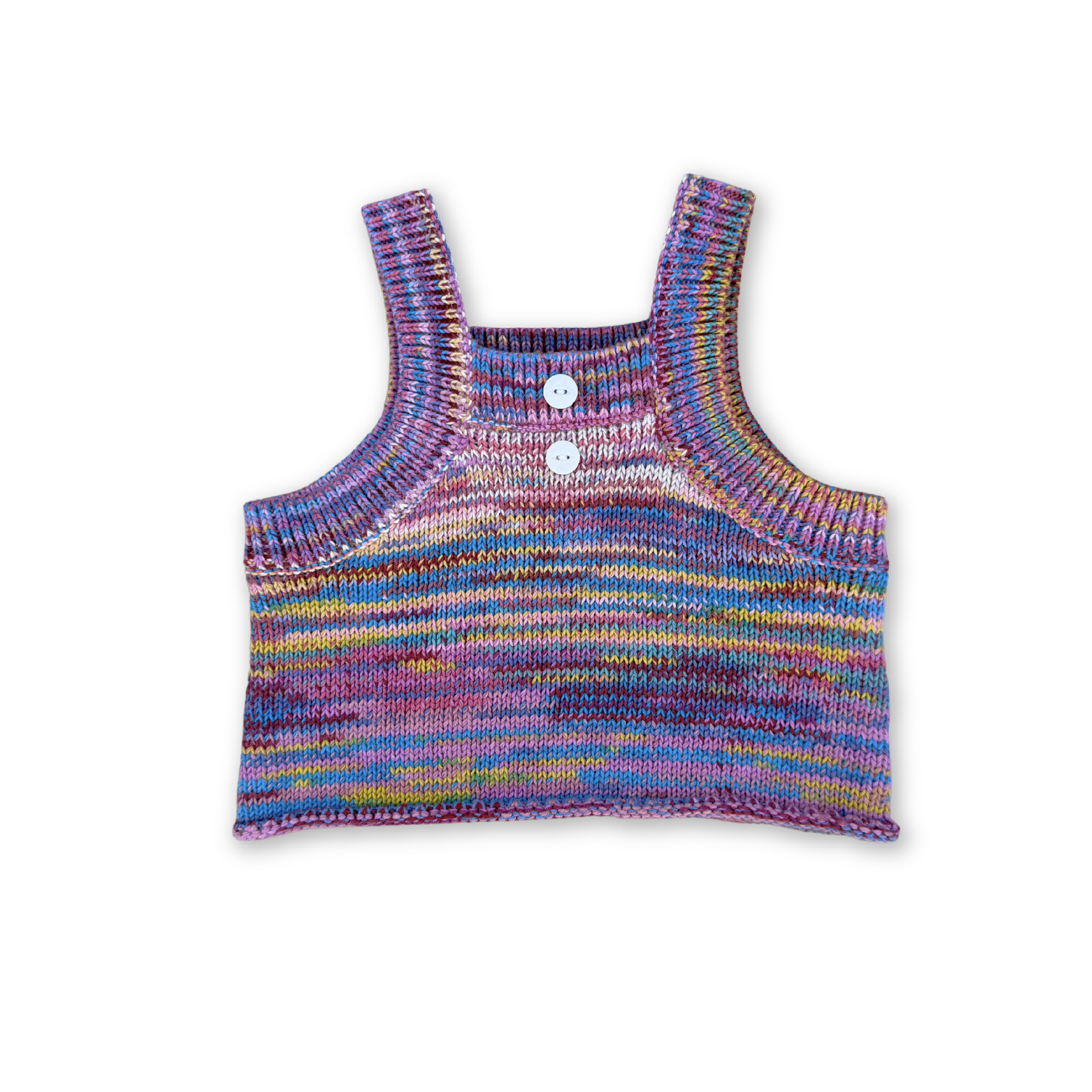 Knitted Singlet Top - Rainbow