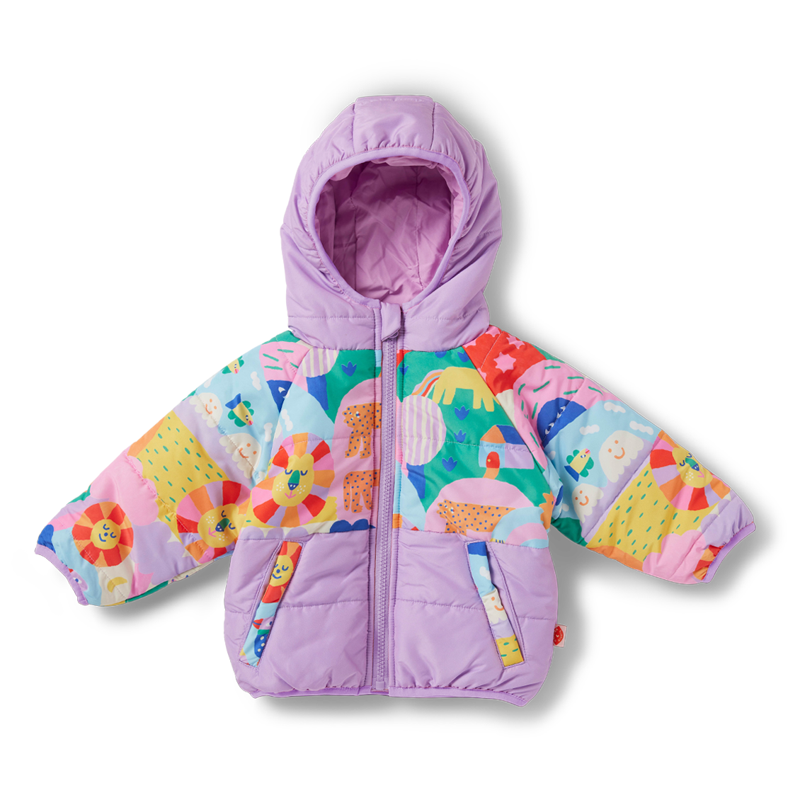 Halcyon Nights Kids Puffer Jacket - Rainbow Valley