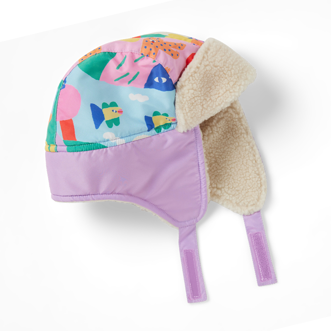 Halcyon Nights Sherpa Trapper Hat - Rainbow Valley