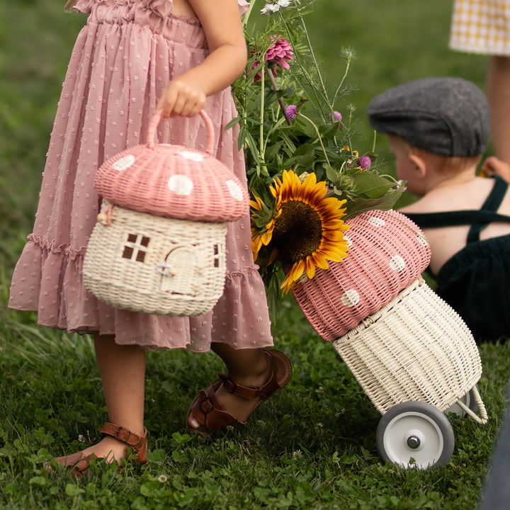 Olli Ella Rattan Mushroom Luggy - Musk