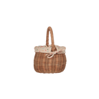 Rattan Berry Basket with Lining - Gumdrop