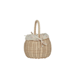 Rattan Berry Basket with Lining - Pansy