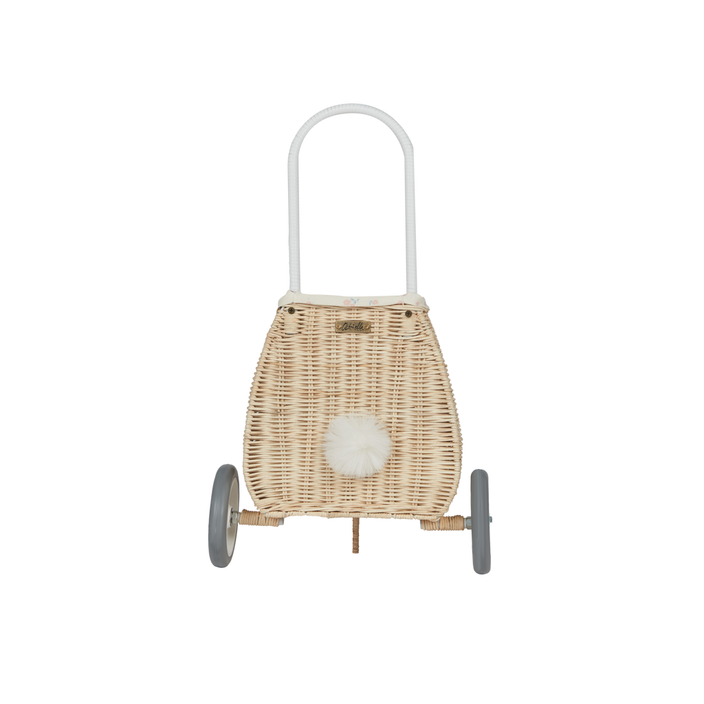 Rattan Bunny Luggy with Lining - Pansy