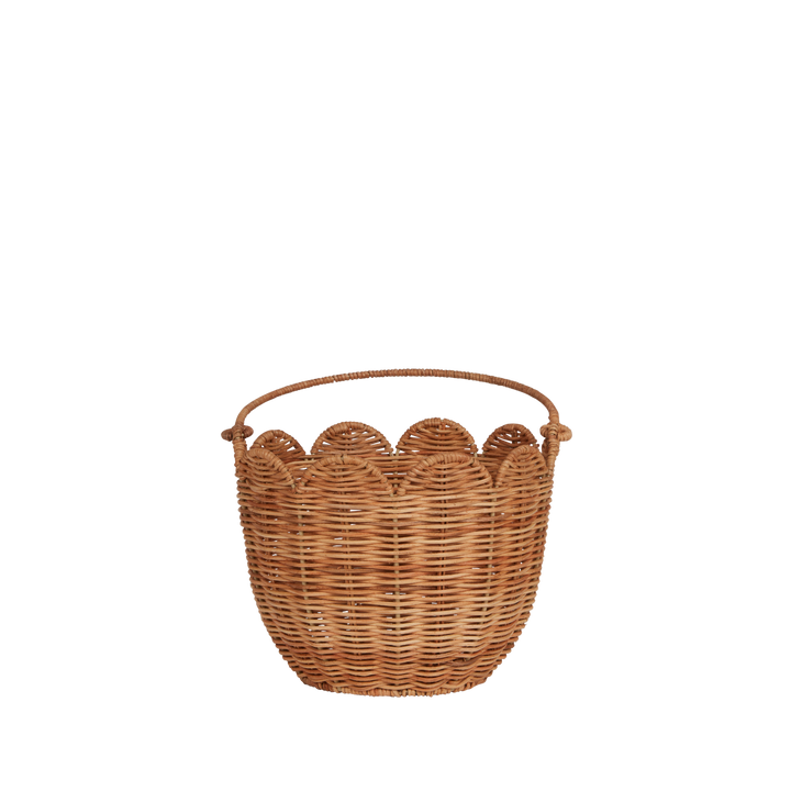 Olli Ella Rattan Tulip Carry Basket - Natural