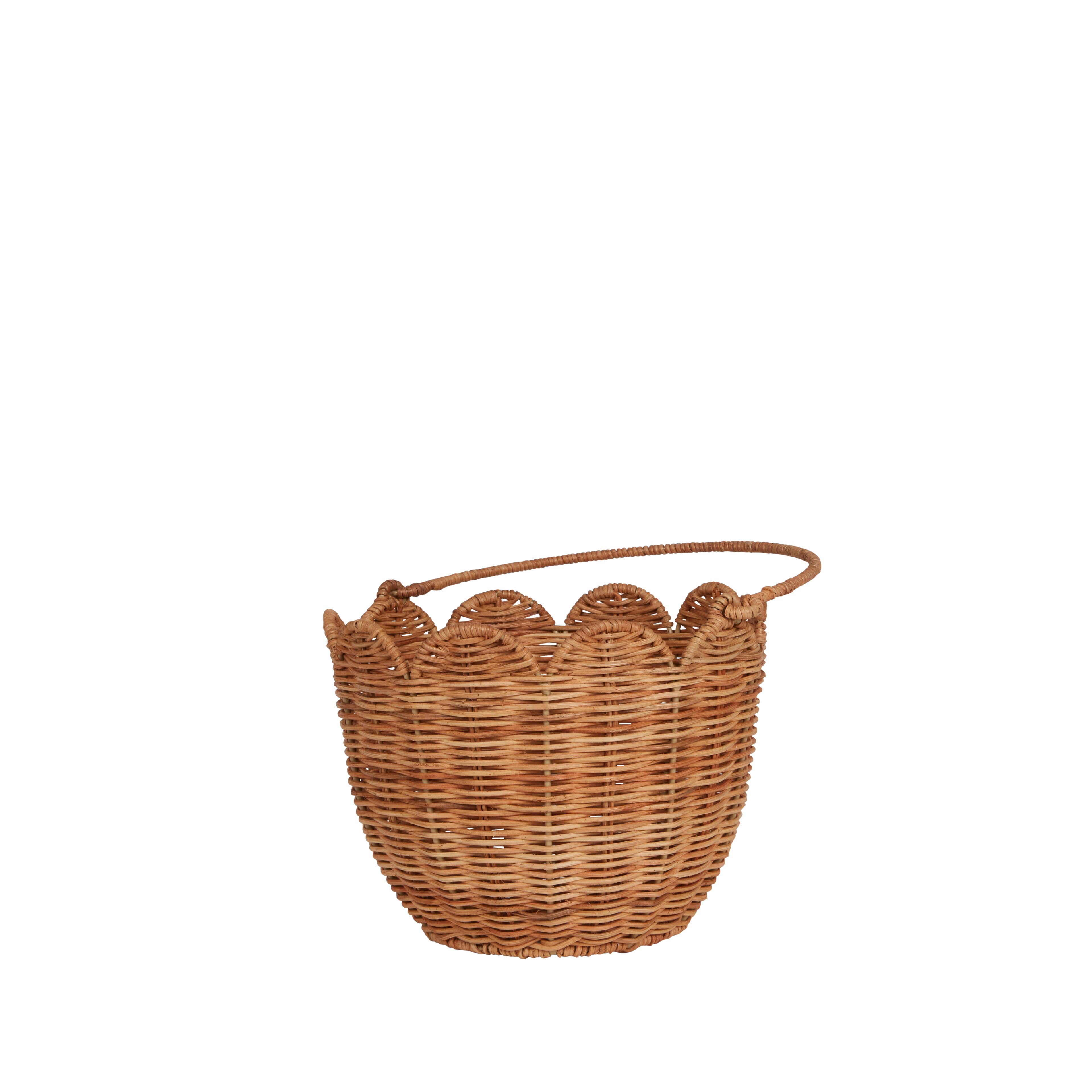 Olli Ella Rattan Tulip Carry Basket - Natural